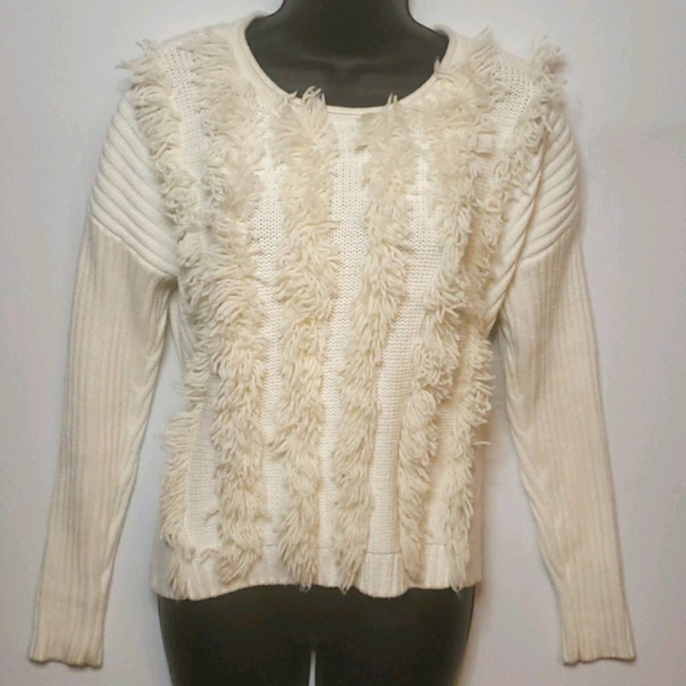 1. State Fringe Sweater Cotton Alpaca L